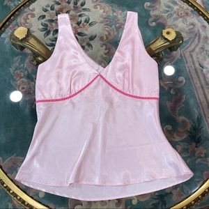 Pink silk top